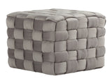 Square 16" Ottoman in Dark Grey Velvet B202P223708