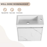 ZUN 20'' Floating Wall-Mounted Bathroom Vanity with Resin Sink & Soft-Close Cabinet Door 37020004