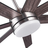 62 in. Integrated LED Brushed Nickel Plywood Smart Ceiling Fan with Remote Control W1367139021