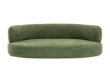 Shep 36" Curved Dog Sofa Bed Medium Moss Green Fleeced Teddy B2719P320242