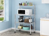 4 Layer Adjustable Kitchen Bakers Rack Shelf Microwave Oven Stand Storage Cart 98841102