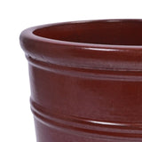 3 Pieces Ceramic Flowerpot, Modern Planter for Patio, Garden or Windowsills - Bean Paste Red W3273P321532