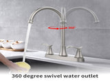 Single Handle High Arc Brushed Nickel Pull Out Kitchen Faucet,Single Level Stainless Steel Kitchen T3177P277520