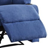 Blue Recliner with Cup Holder B062P215451