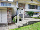 Handrails for Outdoor Steps, Iron Handrail Fits 2 Step, Transitional Handrail with Installation Kit, 84398354