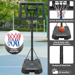 ZUN Portable Basketball Hoop Height Adjustable basketball hoop stand 6.6ft - 10ft with 44 Inch Backboard 23316655