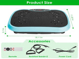 Vibration Exercise Machine With Resistant Bands Remote Control Whole Body Vibration Platform Workout 86340703