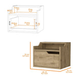 ZUN Nolan Macadamia Dual-Shelf Display Nightstand B062P175141