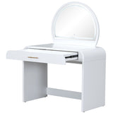 ZUN 39" Makeup Vanity Table with Mirror Touch Screen Lighted Mirror, Dressing Table with Drawer for 20663310