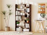 Rustic Brown 6-Tier Bookshelf Wooden Bookcase 22744968
