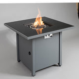 25" H x 30" W Steel Outdoor Fire Pit Table with Lid B120P247514