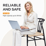 4PCS Weave Dining Chair, Mid-Century Modern Metal Rattan Chair for Kitchen Dining Living Room, 82470228