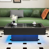 Coffee Table with Sliding Tabletop, Center Table with Hidden Storage Compartment, Extendable Table W331P270515