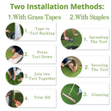 3.2x16.2FT Artificial Grass Turf 0.8" Indoor Outdoor ,Fake Grass with Drain Holes, for Dog and 10897470