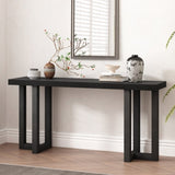 U_STYLE Geometric Design Console Table with Solid Pine Legs,Suitable for Entryway, Hallway, Living N711P289128B
