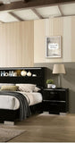 Contemporary 1pc Nightstand Black Color High Gloss Lacquer Coating Chrome Handles and Feet Bedside B011P155870