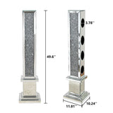 UK style hot sales crushed diamond floating silver mirrored wine bottle holder W3207P285627