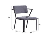 Cargo Gray Fabric & Gunmetal Finish Dining Chair B2726P339264