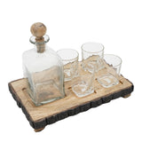 S/6 Alaine Bar Set with Mango Wood Stand W2078P285508
