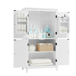 ZUN Elegant Bathroom Floor Storage Cabinet, Bathroom Storage Unit, Freestanding Cabinet with 4 Doors, 75709784