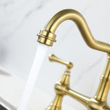 Double Handle Widespread Kitchen Faucet with Traditional Handles W928P164195