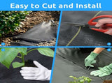 XISHAN 4'X300' Black HDPE 90 Gram Weed Barrier Fabric 37846187