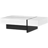Contemporary Rectangle Design Living Room Furniture, Modern High Gloss Surface Cocktail Table, 01767411
