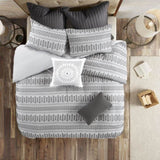 King/Cal King Cotton Jacquard Duvet Cover Mini Set B03596481
