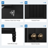 20" Bathroom Vanity with Sink, Bathroom Cabinet with Two Doors, Magnetic Door Stopper and Adiustable N725P195132B