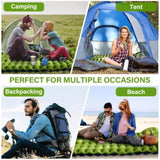 Double Air Mattress with Pillow, Built-in Foot Pump, 4-inch Camping Air Mattress, for Backpacking, 67946513