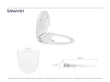 Smart Bidet Toilet Seat Adjustable Heated Seat with Water Temperature and Pressure Adjustment 07727258