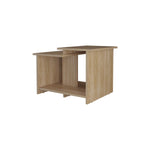 ZUN FM FURNITURE Naco Coffee Table with Open Storage, Melamine Finish, Natural Oak B128P269877