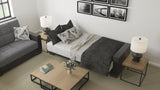 PrimeNest NimbusFlow Upholstered Convertible Sofabed with Storage, Grey/Black-PU Polyester B030P286521