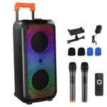 ZUN 8in Wireless Portable Bluetooth Karaoke Speaker with TF/USB/AUX/FM/TWS, LED Disco Light, Bluetooth 32087973