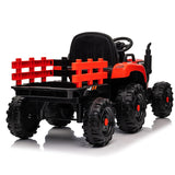 Ride on Tractor with Trailer,24V 400W Powered Electric Tractor Toy w/Remote Control,electric car for W1578P194696