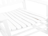 68.5*86*115CM Square Wooden Rocking Chair Wavy Backboard White 64145404