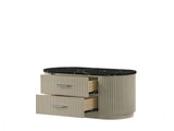 Travonte Gray Linen & Beige Nightstand B2756P504966