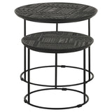 Matte Black 2-Piece Nesting Table B062P153894