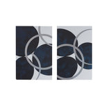 Silver Foil Abstract 2-piece Canvas Wall Art Set B03596689