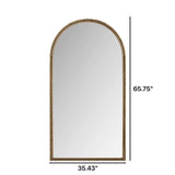Iron Arch Retro Full Length Mirror With Supporting Feet, For Living Room, Bedroom W757P268973