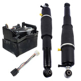 Pair Rear Air Suspension Shocks Compressor Pump for Cadillac Escalade Chevrolet Avalanche Suburban 01071748