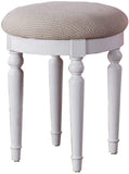 Bedroom Contemporary Vanity Set w Foldable Mirror Stool Drawers White Color HS00F4074-ID-AHD