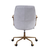 ZUN Vintage White Office Chair with Swivel B062P215466