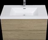 36" Floating Bathroom Vanity with Sink, Modern Wall-Mounted Bathroom Storage Vanity Cabinet with W1573P152698