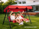 68*43*60 inch Red KD style with cushion canopy Iron Oxford cloth 250kg Iron swing set 48606042