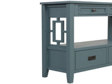 36'' Farmhouse Pine Wood Console Table Entry Sofa Table with 4 Drawers & 1 Storage Shelf for 51459080