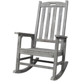 Wooden Oversized Porch Rocker Chair With Wide Seat and Tall Backrest,High Back Smooth Rocking Chairs 21024321