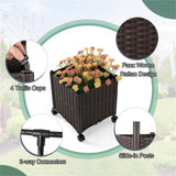 80" Garden Arch Trellis with 2 Planter Boxes and Lockable Wheels 51837950