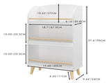 Kids Bookshelf, 3-Tier Bookcase, Book Organizer, toy Storage Cabinet Organizer, White 33748394