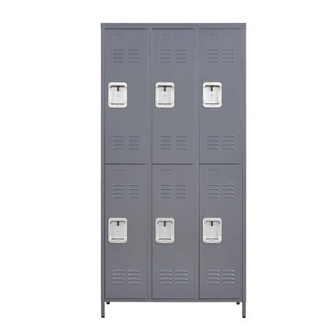 ZUN 6 Door 72"H Metal Lockers With Lock for Employees,Storage Locker Cabinet for Home Gym Office School 70100084